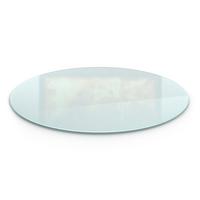 GLASBODENPLATTE für Kaminofen Ø50 cm – Milchglas Optik - Transparent, Glas (50/60/0.4cm) - TULUP