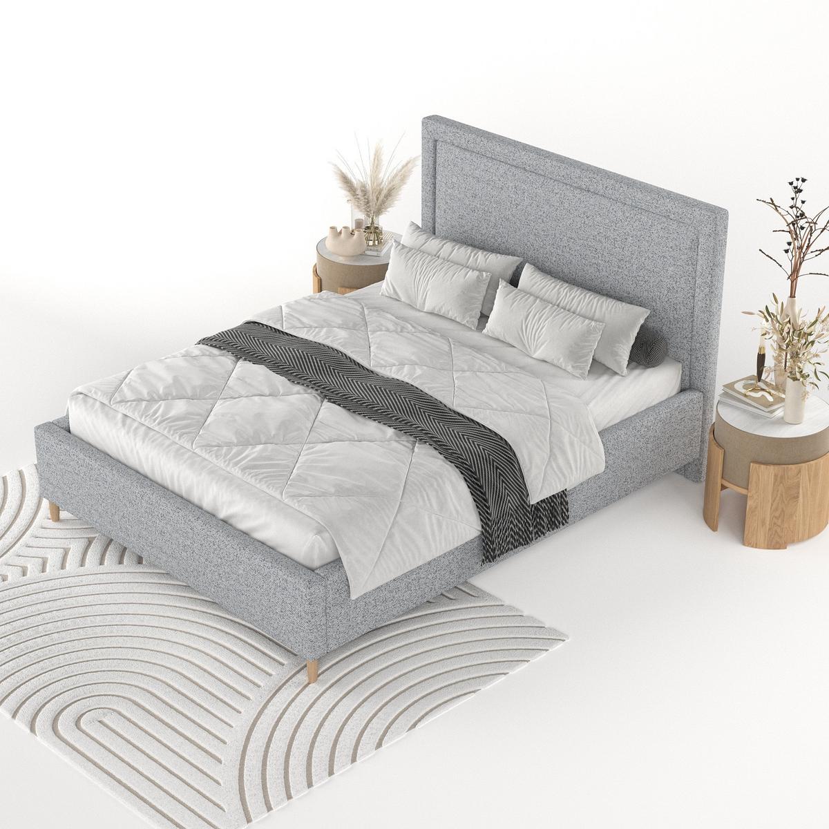 POLSTERBETT Vega 140/200 cm Grau im Riva Stoff - Naturfarben/Grau, Holz/Holzwerkstoff (140/200cm) - AltaBeds