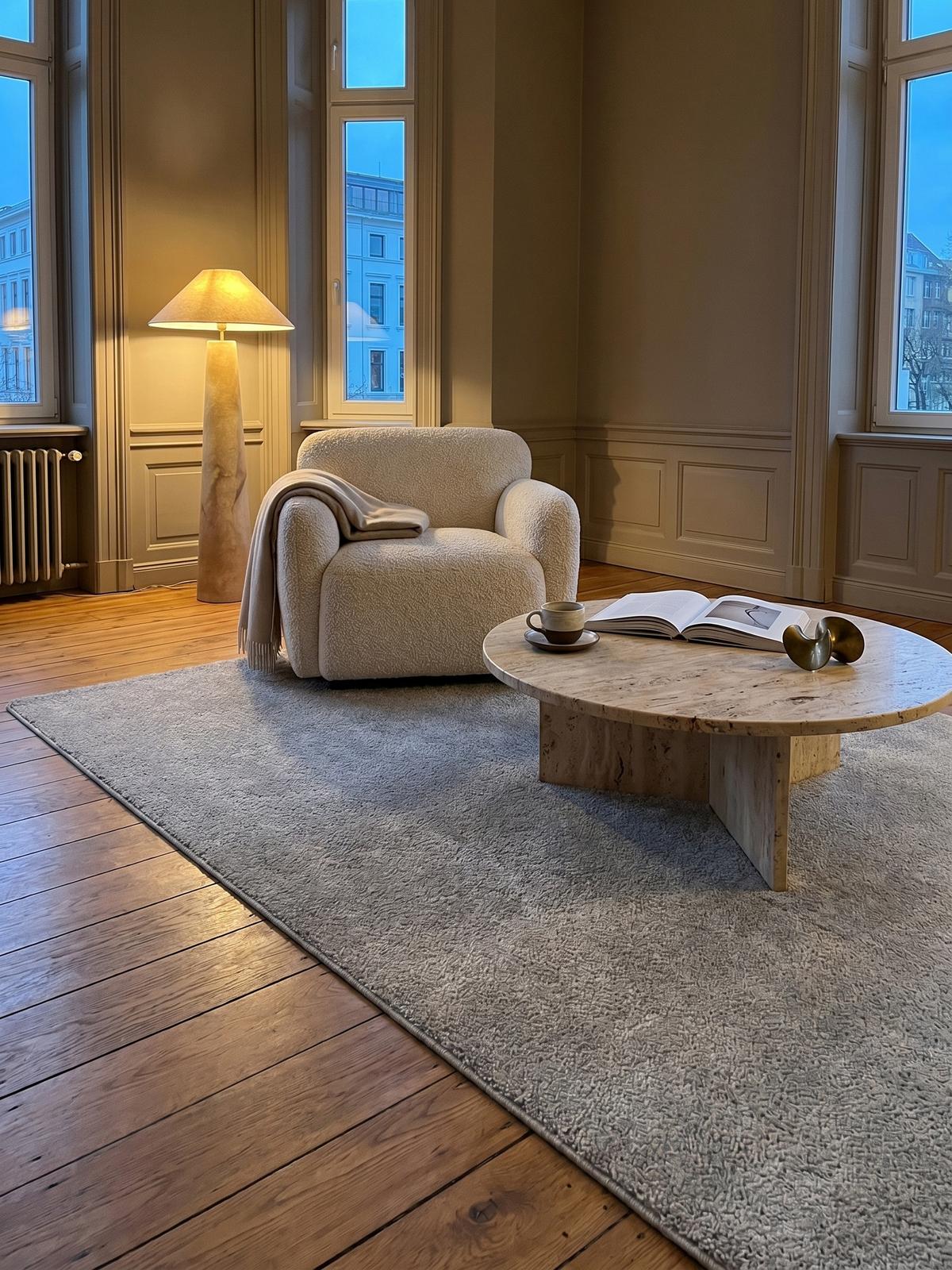 TEPPICH Kurzflor MAIN in Creme, einfarbig, 200 x 290 cm - Beige, Textil (290/200cm) - KADIMA DESIGN