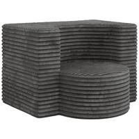 1-SITZER BODENSOFA SANOA - Grau Cord - Grau, Textil (100/68/96cm) - MKS