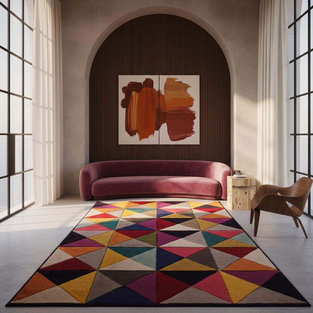 TEPPICH MEON, geometrisch, aus Polypropylen, Florhöhe 11 mm, Bunt, 200 x 290 cm - Multicolor, Textil (290/200cm) - KADIMA DESIGN