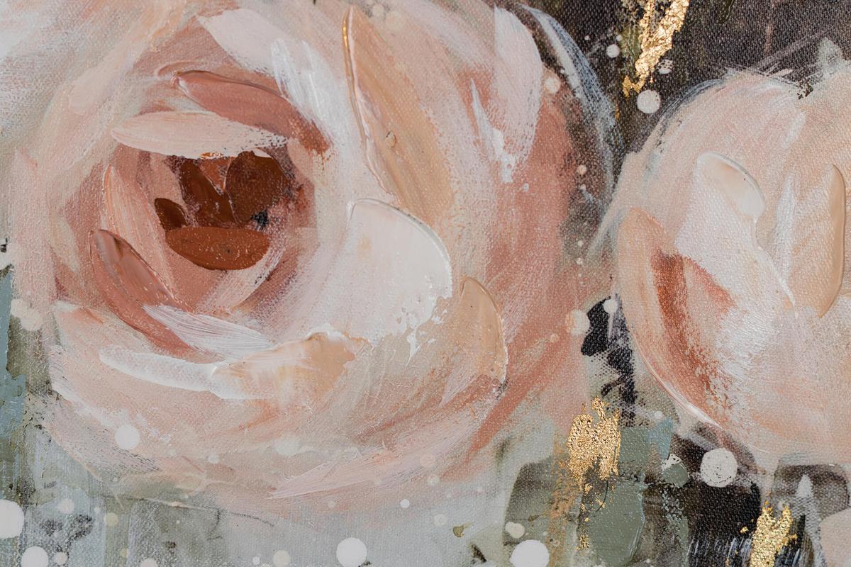 ACRYLBILD HANDGEMALT 90/60 cm - Beige/Grau, Holz/Textil (90/60cm) - KUNSTLOFT
