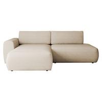 ECKSOFA Mila - Creme/Schwarz, Holzwerkstoff/Kunststoff (256/164cm) - MIRJAN24