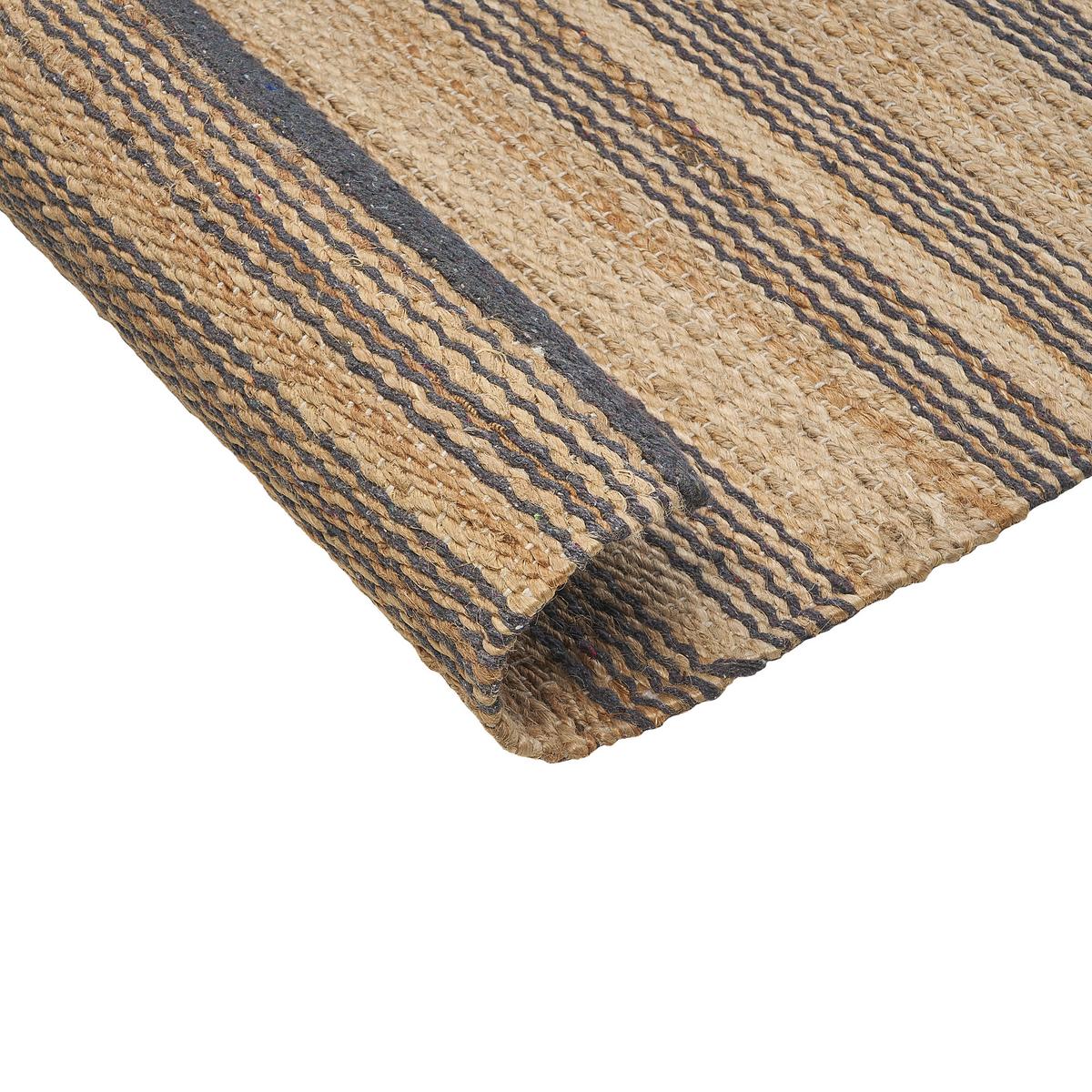TEPPICH geflochten Budho 230/160 cm - Grau, Naturmaterialien (160/230cm) - Beliani