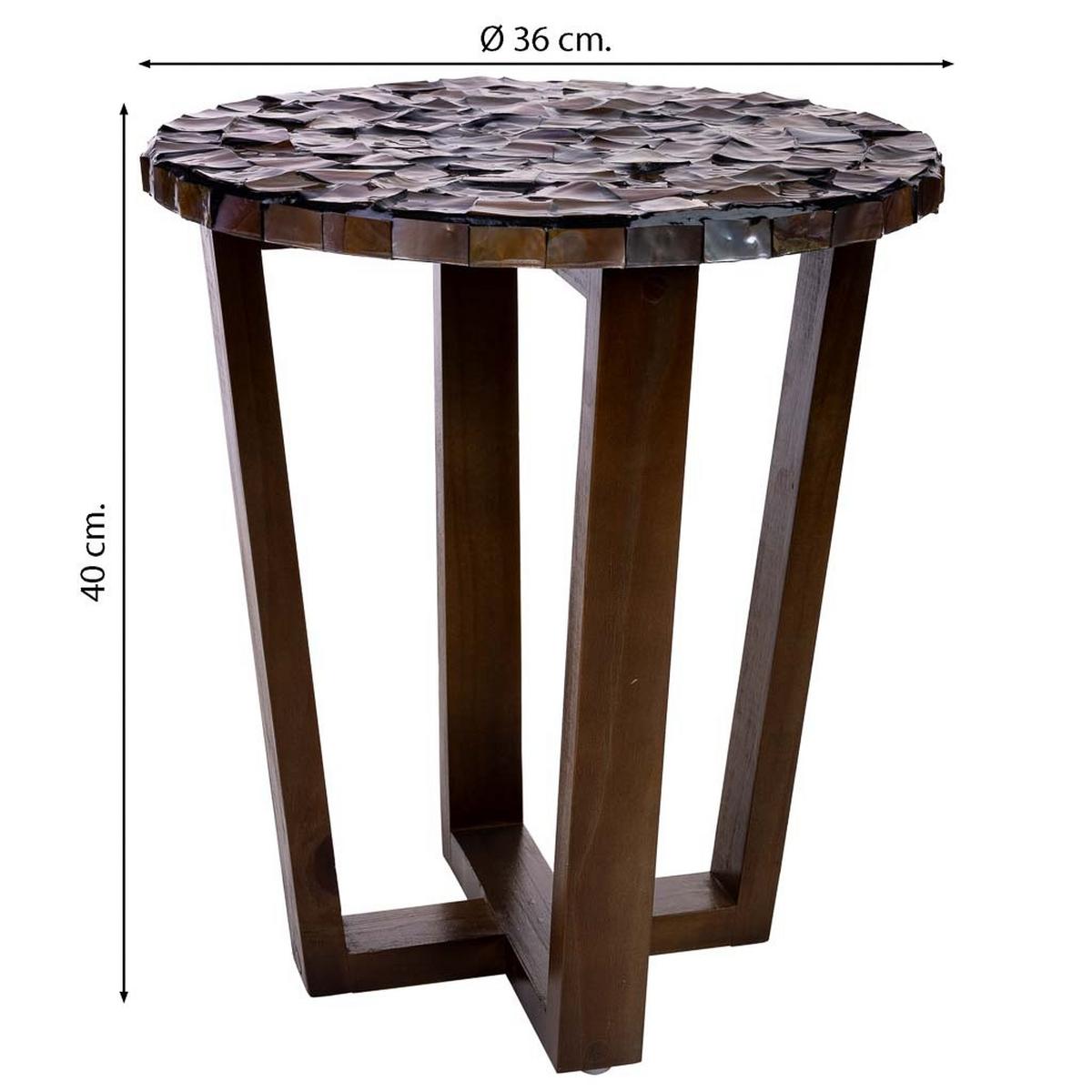 TISCH aus Holz, braun, 36x40cm - Dunkelbraun, Holz (36/36/40cm) - Wanderlust