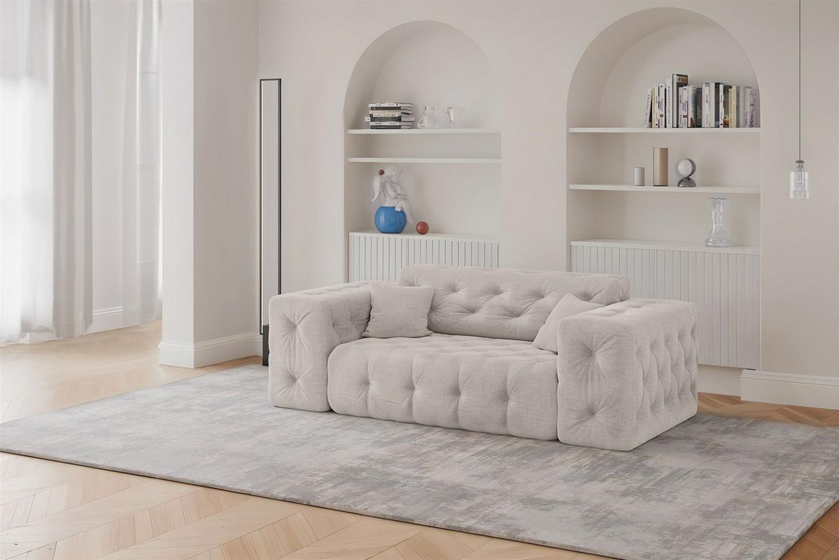 SOFA 2-sitzer Chantal In Moly - Creme, Holzwerkstoff/Textil (186/78/96cm) - Fun Möbel