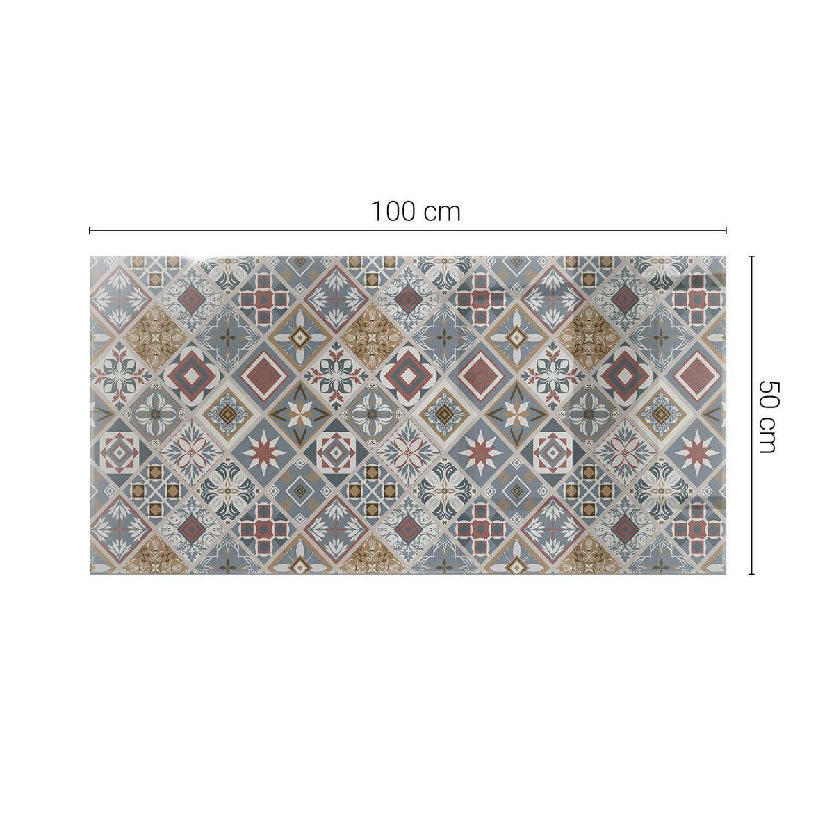 TISCHPLATTE 60x60 cm Mosaikmuster mit Ornamenten - Multicolor/Grau, Glas (0.4/100/50cm) - TULUP