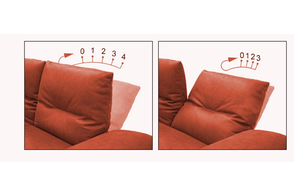 ECKSOFA FENICE Rot Leder - Rot/Schwarz, Leder (297/168cm) - KAWOLA