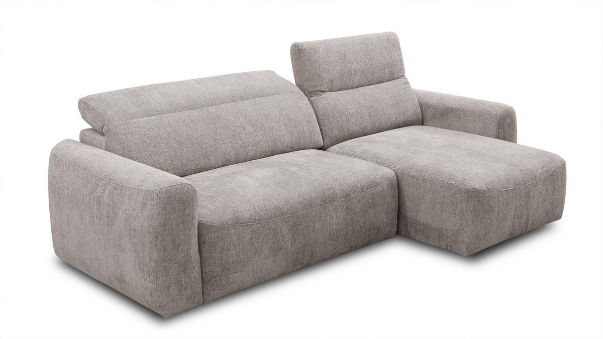 ECKSOFA NERO 4-Sitzer, dunkelbeige - Beige/Schwarz, Holz/Textil (272/81/159cm) - Wozimo