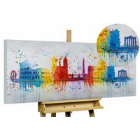 ACRYLBILD HANDGEMALT 120/60 cm - Multicolor/Weiß, Holz/Textil (120/60cm) - KUNSTLOFT