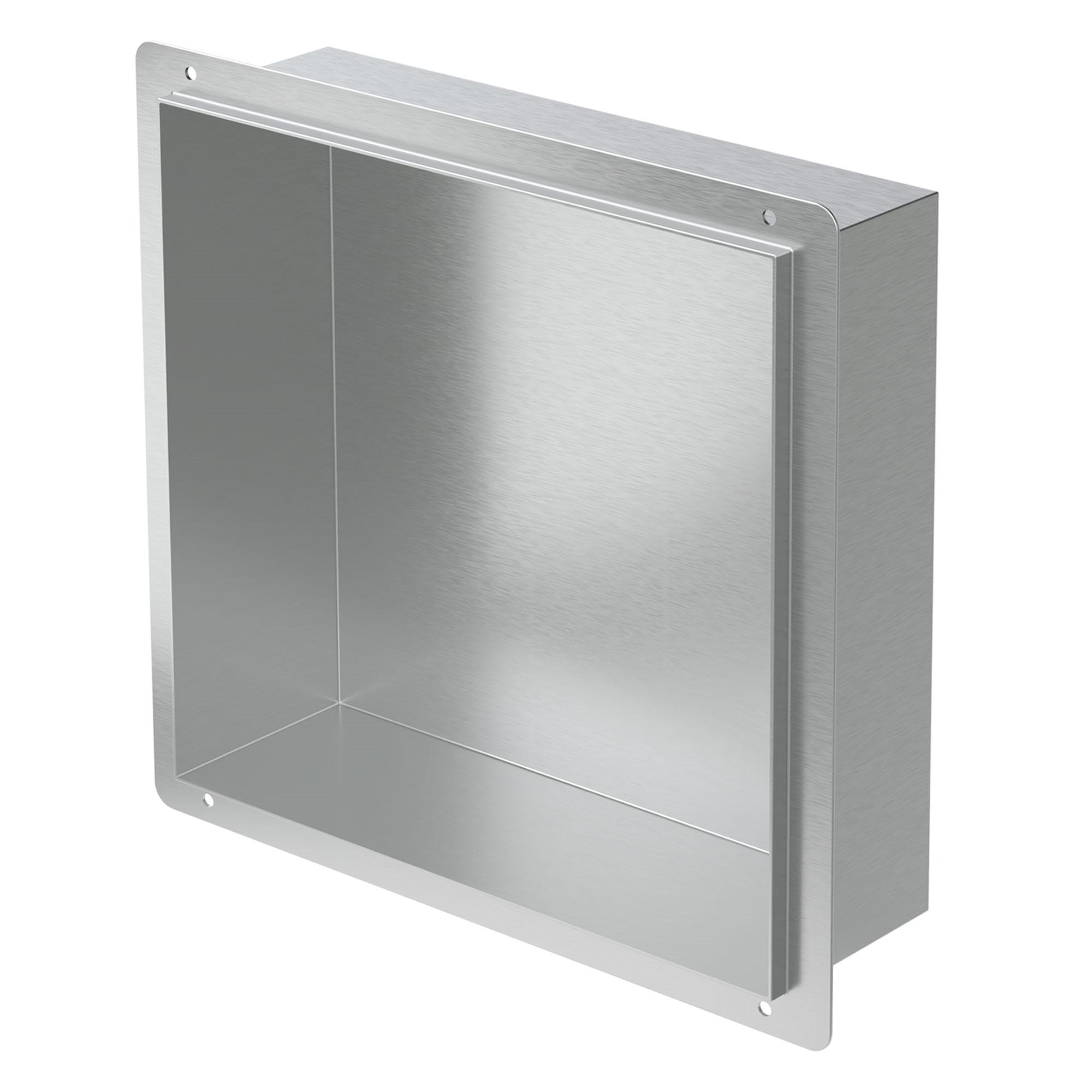 DUSCHNISCHE Silber 30/30 cm - Silberfarben, Metall (30/30/10cm) - LuxeBath