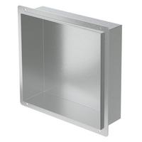 DUSCHNISCHE Silber 30/30 cm - Silberfarben, Metall (30/30/10cm) - LuxeBath