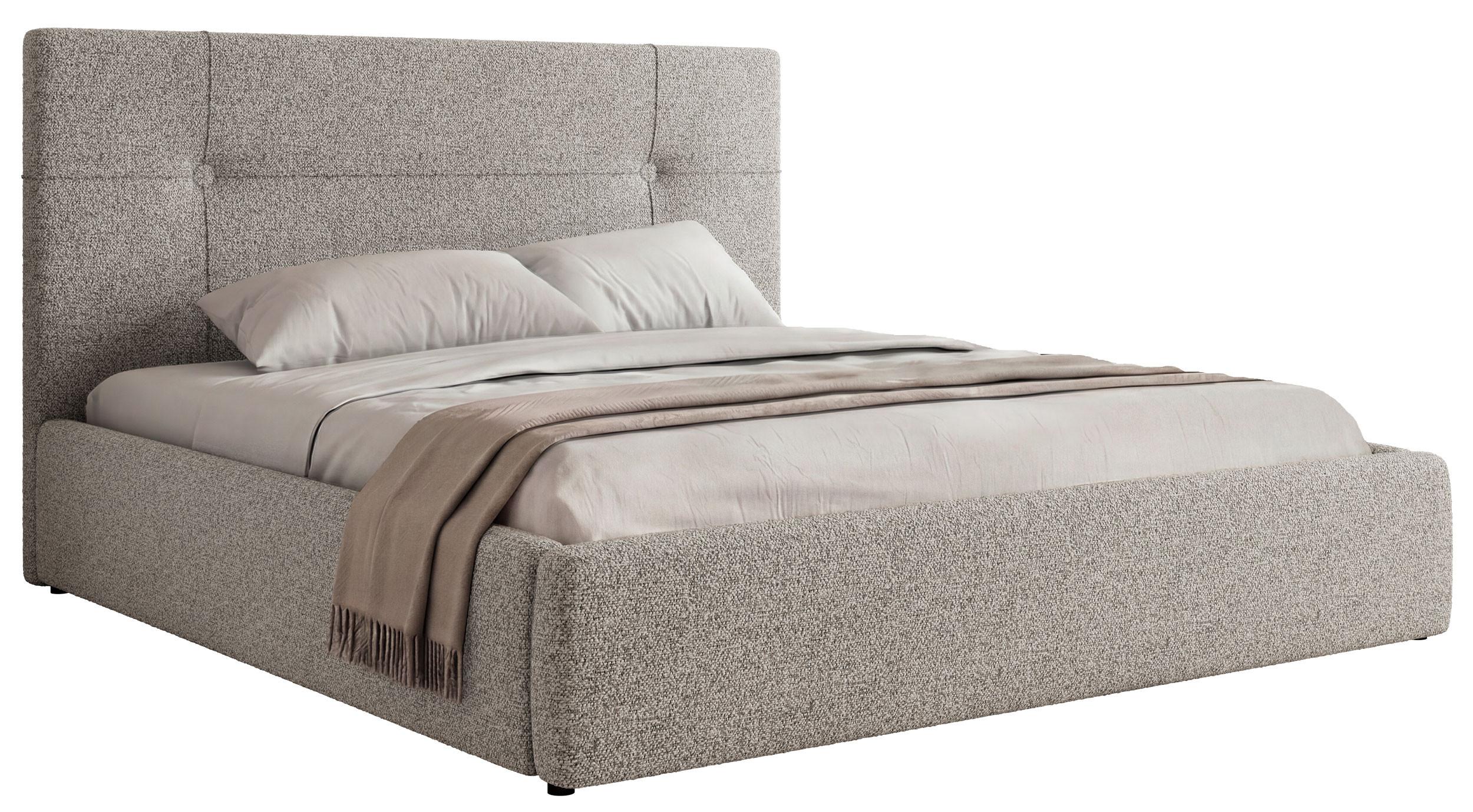 POLSTERBETT CALERIO CLASSIC 160/200 - Weiß Kunstleder - Matratze Foam - Schwarz/Weiß, Kunststoff/Textil (160/200cm) - MKS