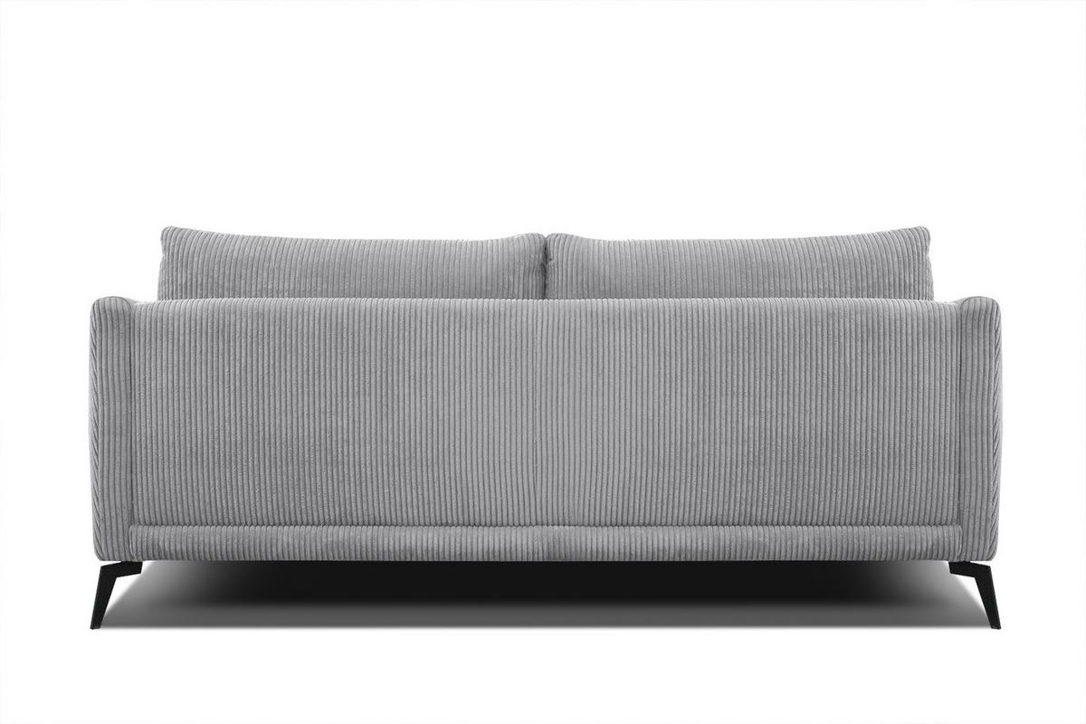 SOFA VILT 3-Sitzer, hellgrau - Hellgrau/Schwarz, Holzwerkstoff/Textil (202/89/94cm) - Wozimo