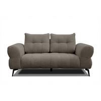 SOFA SALVINI 2-Sitzer, taupe - Taupe/Schwarz, Holzwerkstoff/Textil (176/88/99cm) - Wozimo