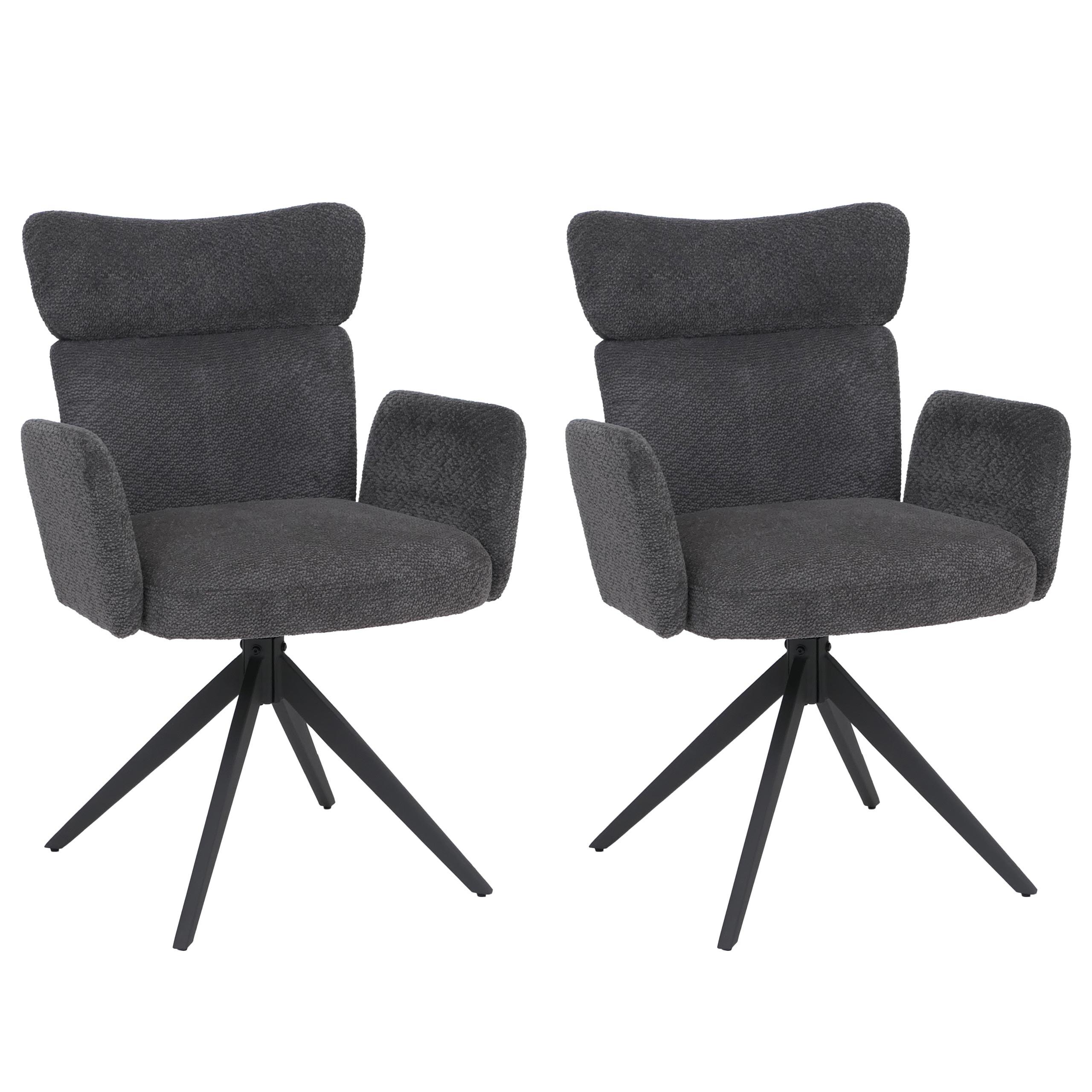ESSZIMMERSTUHL Grau - Dunkelgrau/Grau, Textil (63/92/58cm) - MCW