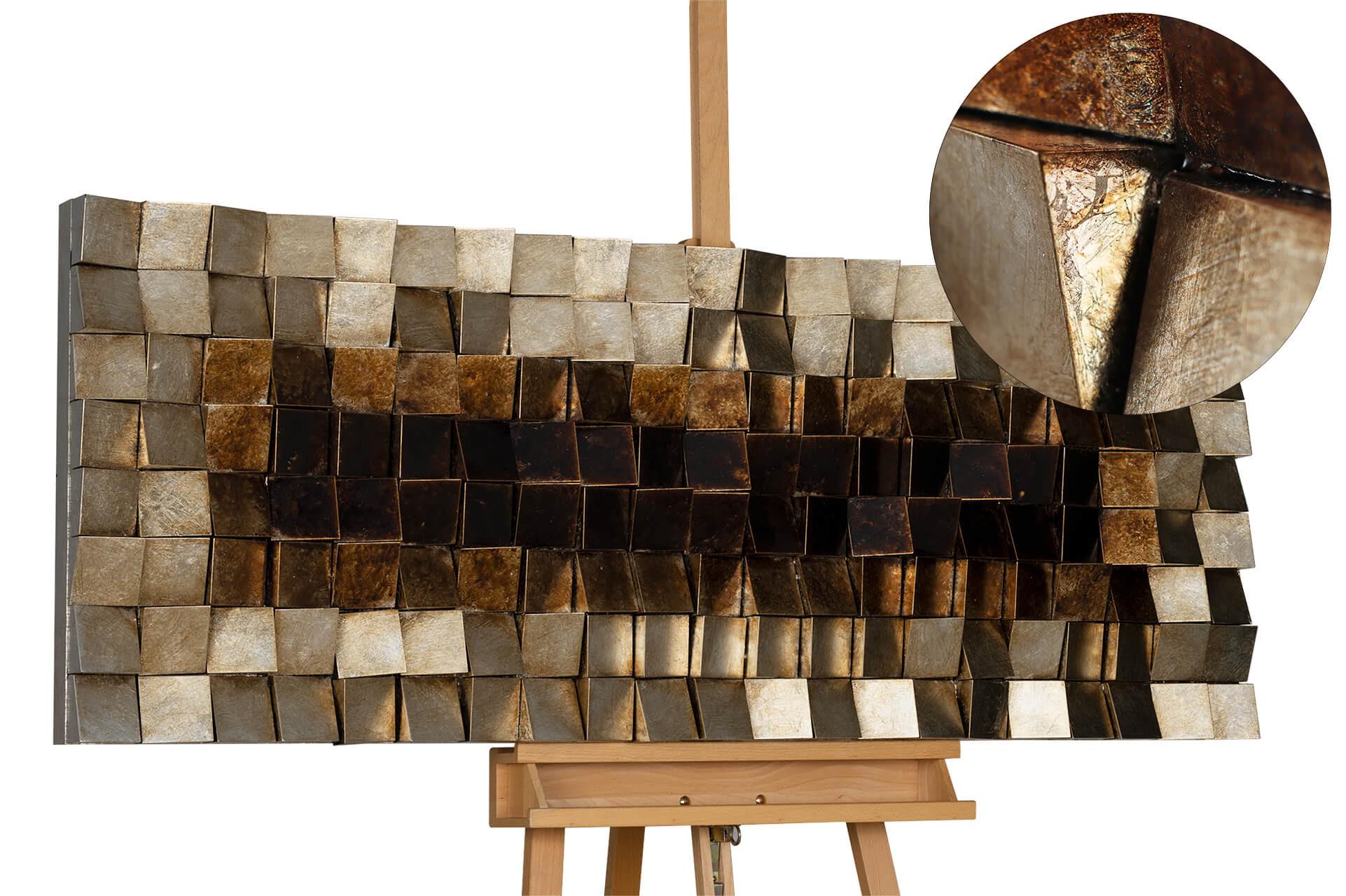 WANDBILD Braun 127/55 cm - Braun, Holz/Kunststoff (8.05/55cm) - KUNSTLOFT