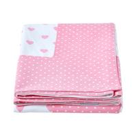 ÜBERWURF 150/200 cm, Herz-Muster, 100% Baumwolle - Rosa, Textil (150/200cm) - Homescapes