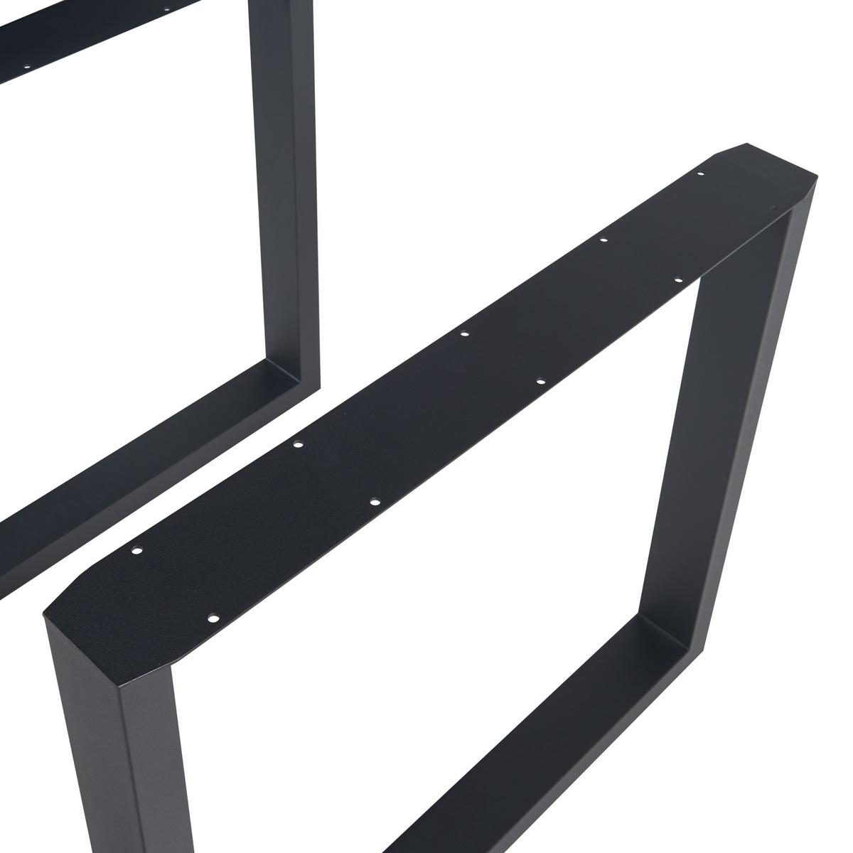 TISCHGESTELL-SET 2 TLG. Makers - Schwarz, Metall (70/72/10cm) - [en.casa]