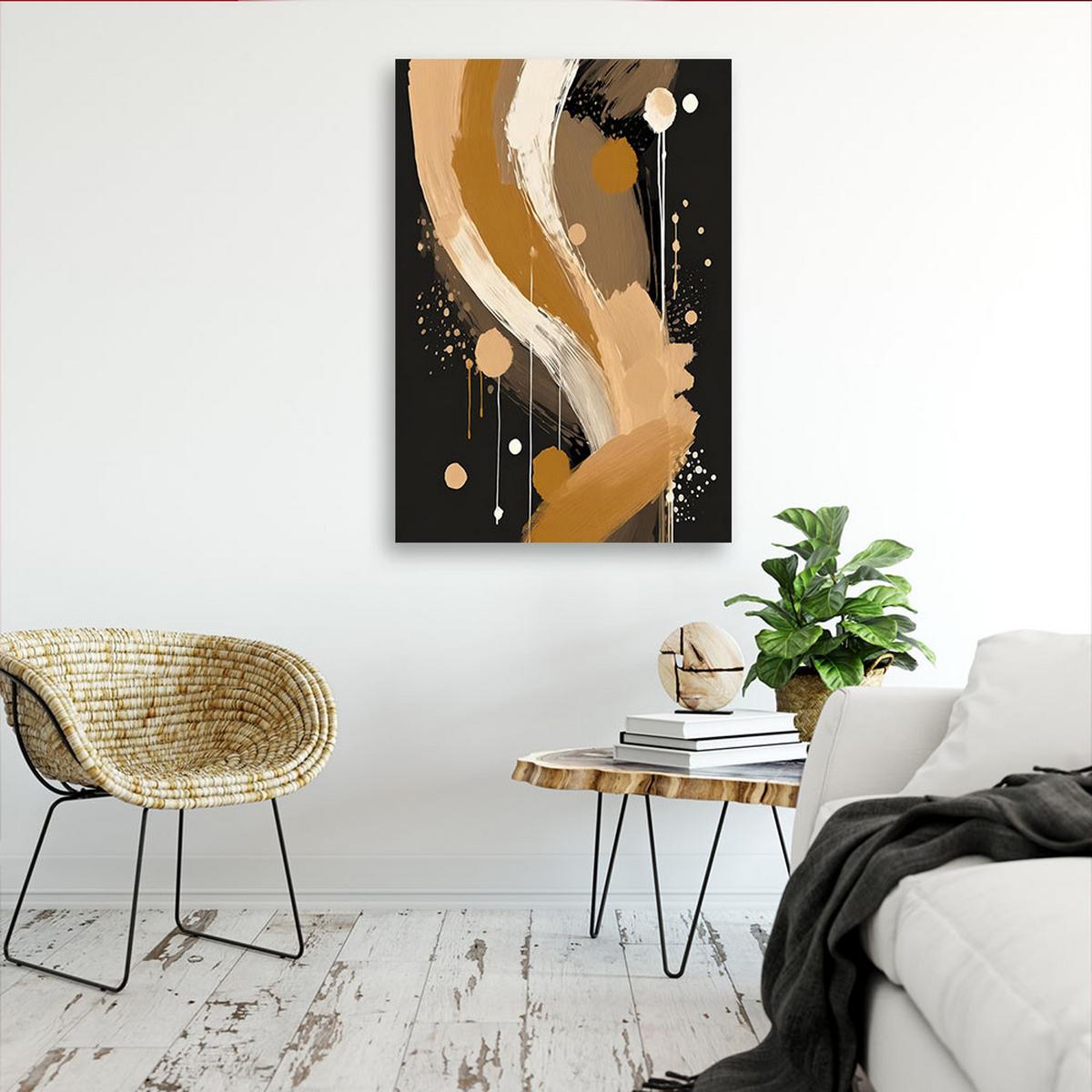 LEINWANDBILD Abstraktion 30x45cm - Beige, Textil (30/45cm) - Feeby