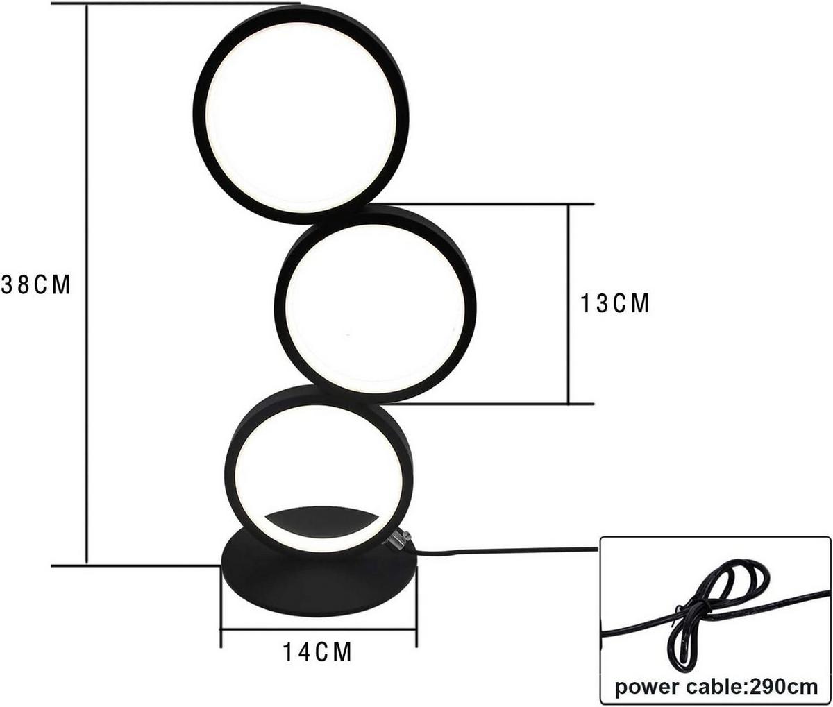 LED-TISCHLEUCHTE Chemnitz 14/14/38 cm - Schwarz, Metall (14/14/38cm) - Nettlife