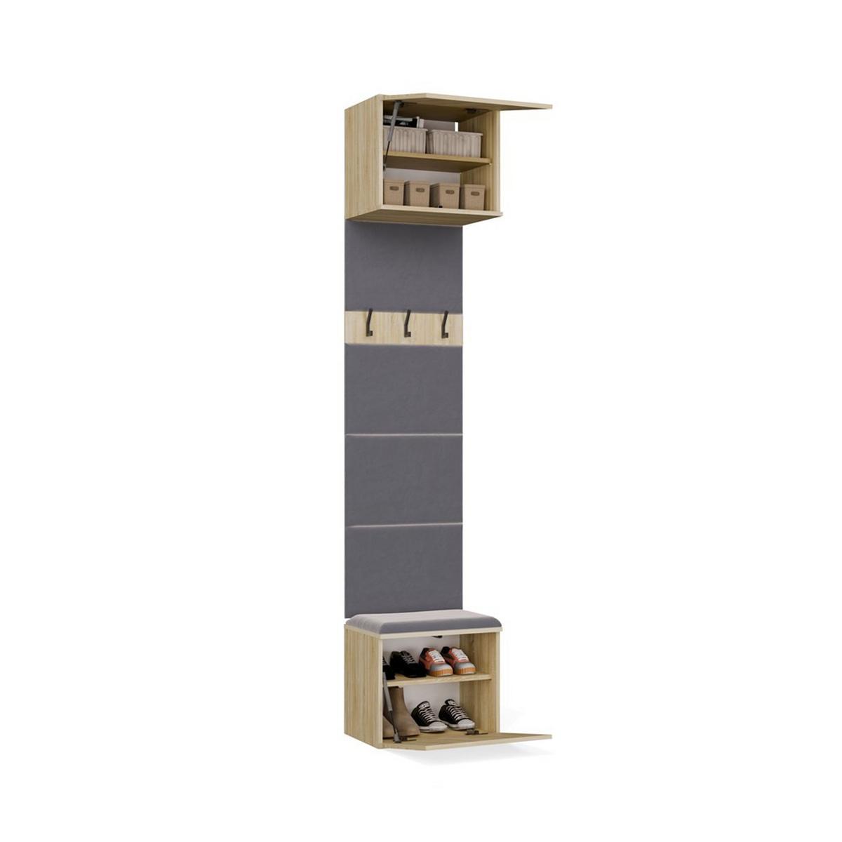 GARDEROBENSCHRANK modern, Schrank Set Kleiderschrank - Schuhschrank Sonoma Eiche 200/238/35 - Sonoma Eiche, Holzwerkstoff (200/238/35cm) - RAUMHIRSCH FURNITURE