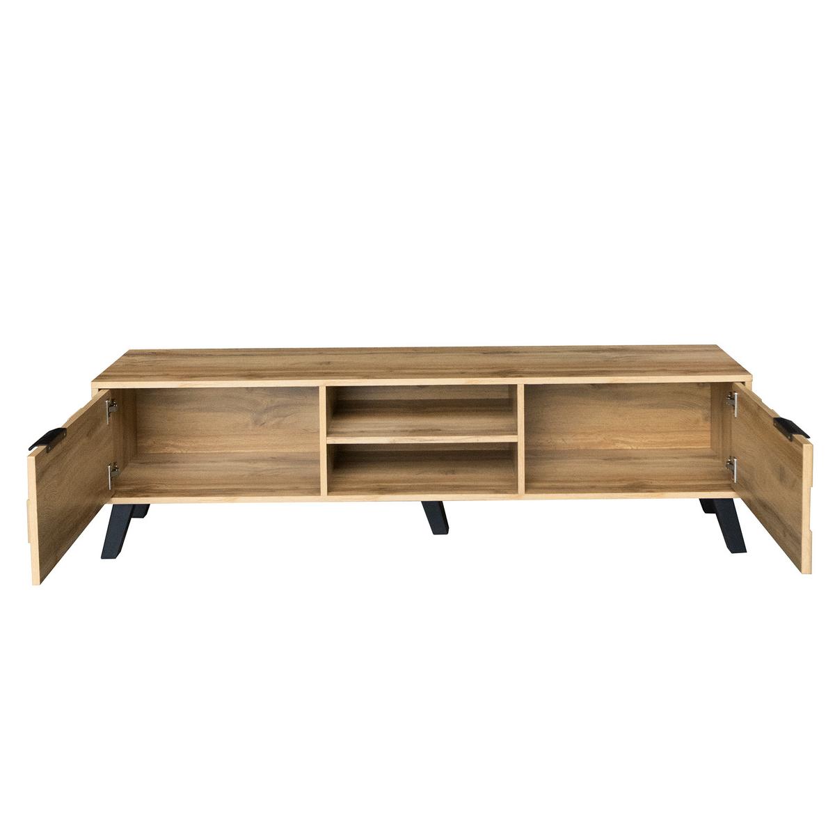 TV-SCHRANK Braun 160/35/45 cm - Weiß, Holzwerkstoff (36/45/161cm) - Urban Meuble