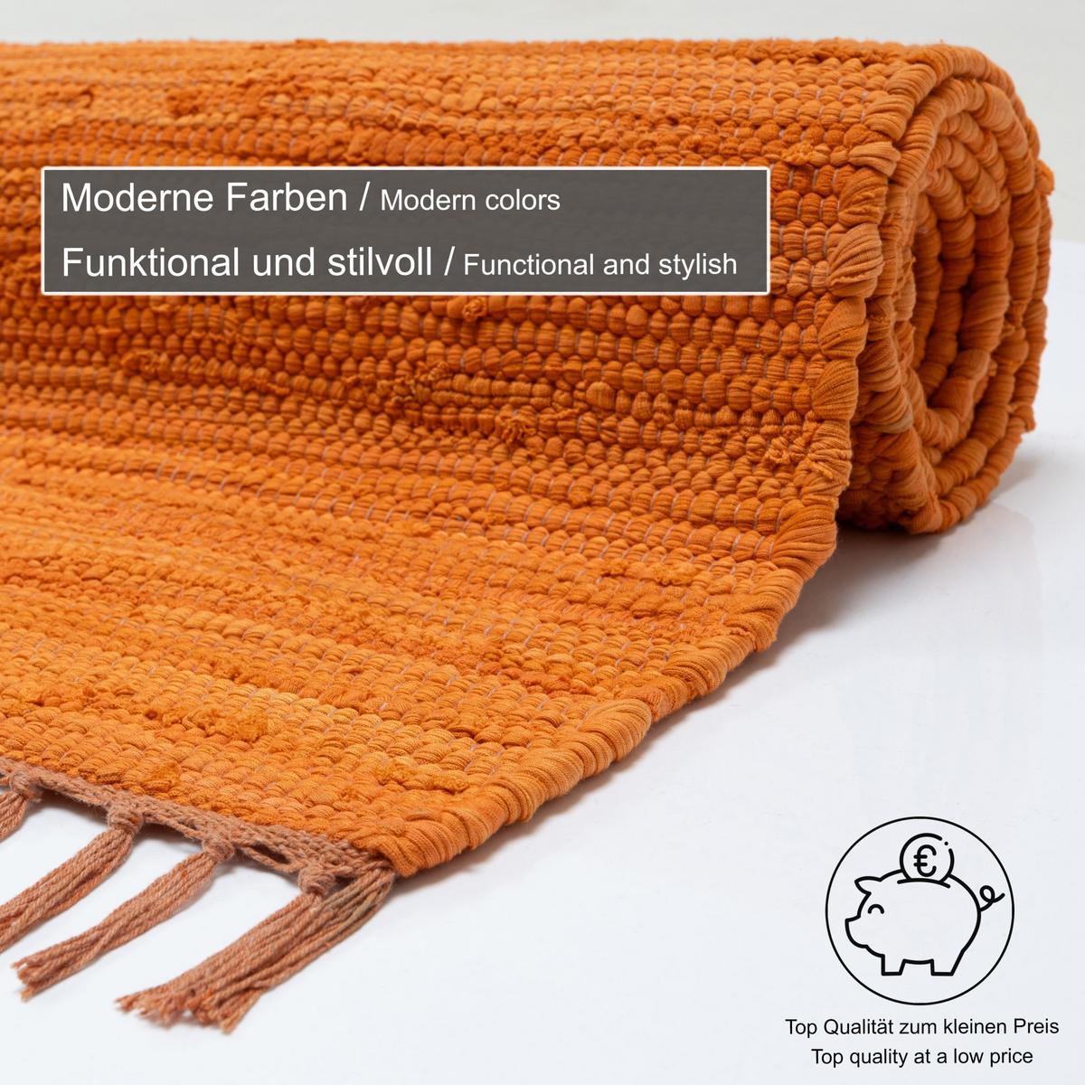 FLECKERLTEPPICH Chindi 40x60 cm - Terracotta, Textil (40/60cm) - Rug and Roll
