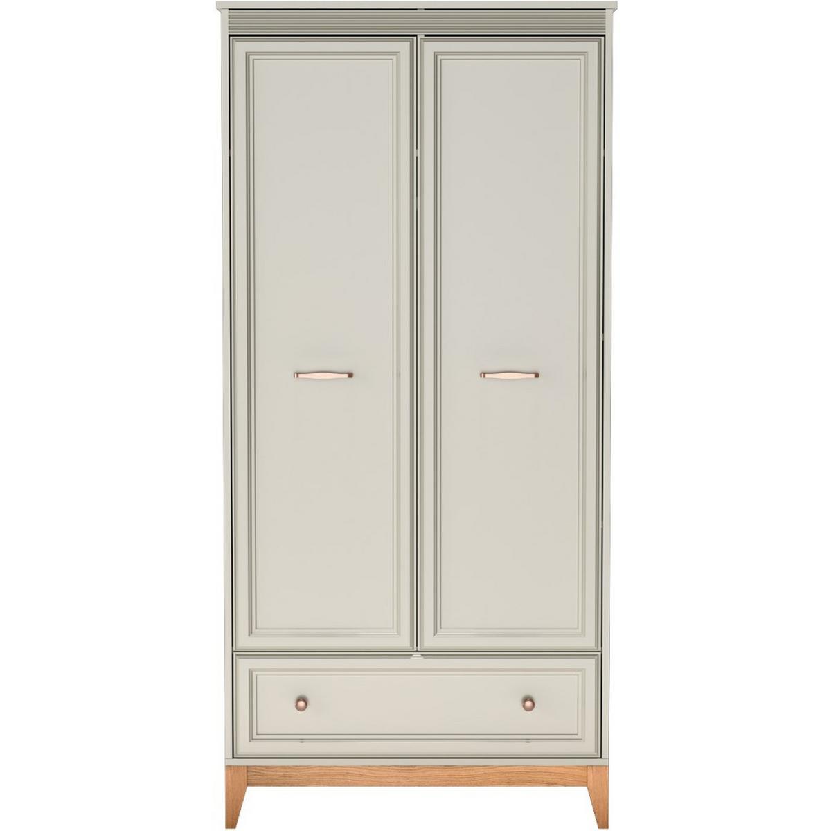DREHTÜRENSCHRANK Charlott mit 1 Schublade und 2 Türen - Kaschmir/Eichefarben, Holz/Holzwerkstoff (92/193/54.5cm) - Beautysofa