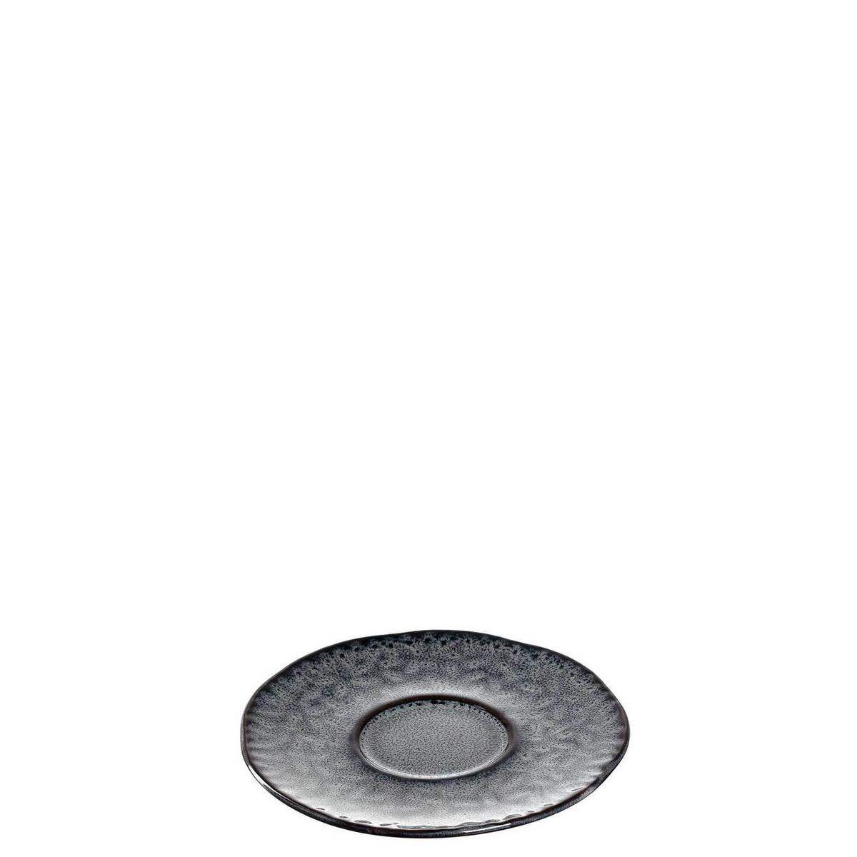 ESPRESSOUNTERTASSEN Matera anthrazit ø 11.0 cm 4er Set - Grau, Keramik (11cm) - Leonardo Living