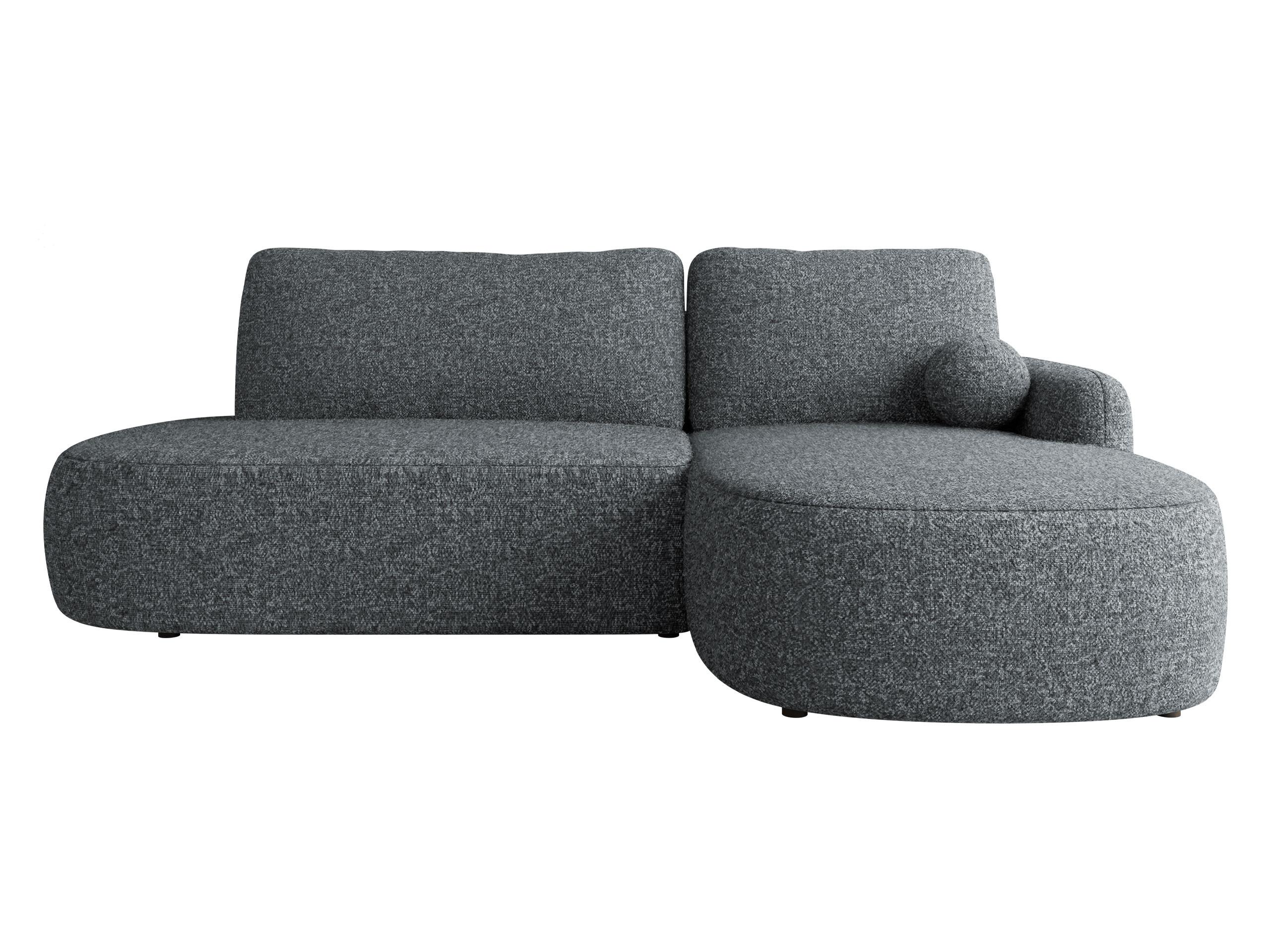 ECKSOFA Loridu O, Seite: Rechts - Dunkelgrau/Schwarz, Holz/Kunststoff (274/174cm) - MIRJAN24