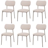 ESSZIMMERSTUHL Beige 6er-Set - Beige, Textil (44/83/52cm) - MCW