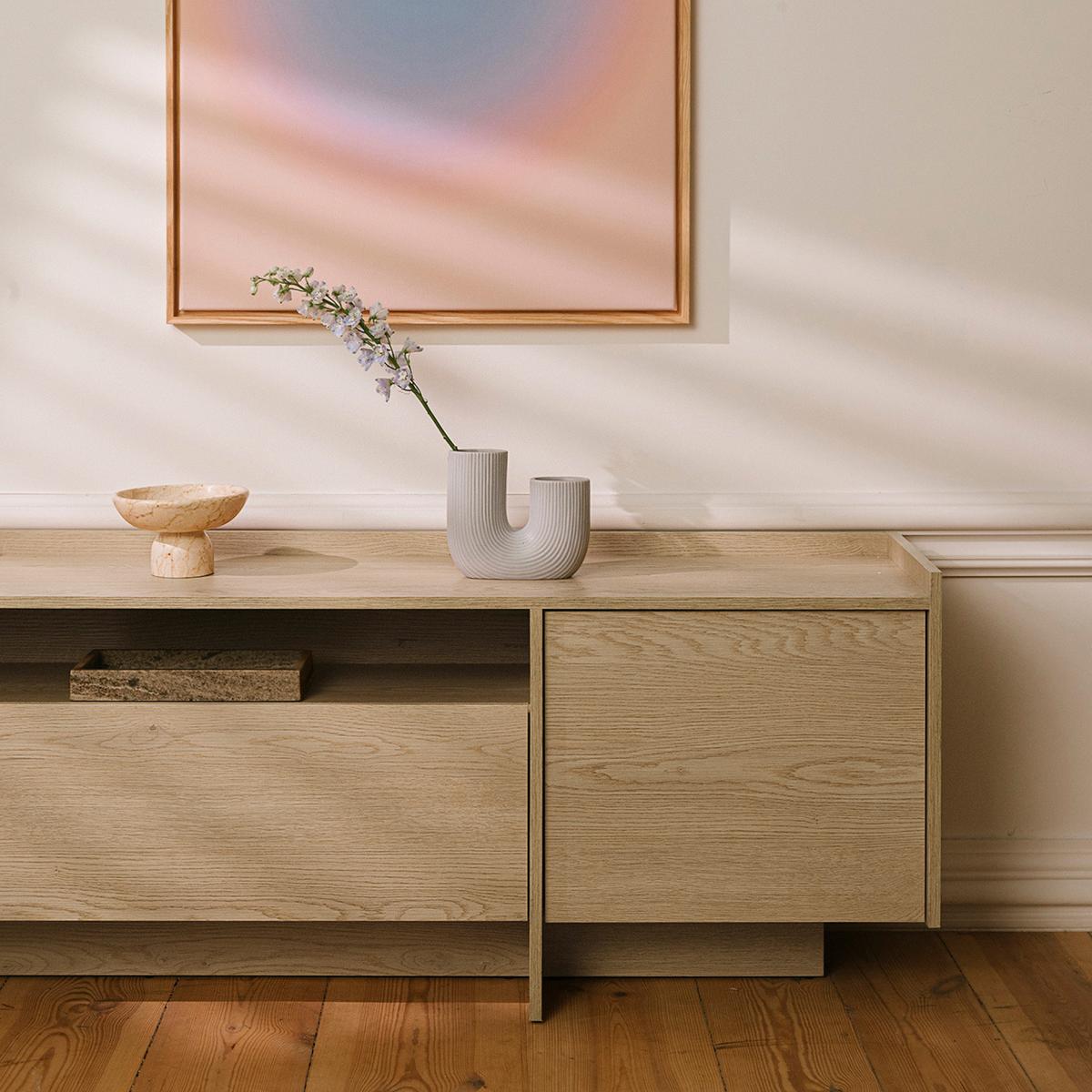 LOWBOARD Juni mit 3 Türen, 200 cm, eiche Cremona - Eichefarben, Holzwerkstoff (198/57/38cm) - Beautysofa