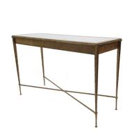 KONSOLE mit profiliertem rahmen - antoinette 120/42/76 cm - Goldfarben, Metall (120/42/76cm) - Signature