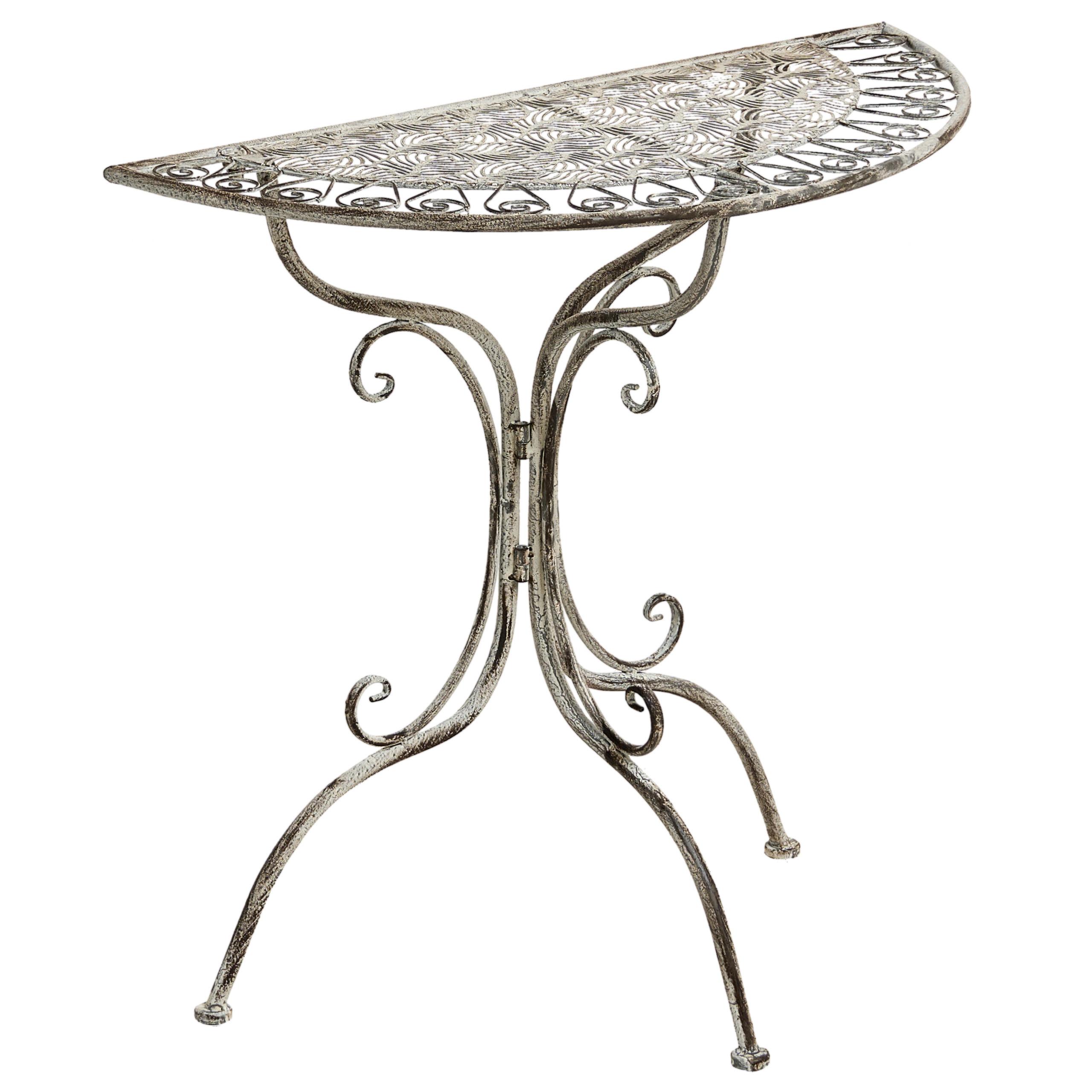 BISTROTISCH 80/36 cm Metall Grau Nurra - Grau, Metall (80/36/75cm) - Beliani