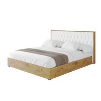 POLSTERBETT mit Bettkasten und Lattenrost, Boxbett ohne Matratze - ENZO5 180x200 Weiß Kunstleder - Weiß Hochglanz, Holzwerkstoff/Textil (180/200cm) - ALTDECOR