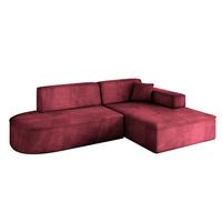 ECKSOFA Ottomane Rechts IREA-L1-v4 - 232x165x77 cm Bordeauxrot - Bordeaux, Holzwerkstoff/Textil (232/165cm) - ALTDECOR