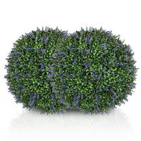 KÜNSTLICHER LAVENDEL 42 cm, Kugelform, Violett+Grün - Violett, Kunststoff (42cm) - HOMCOM