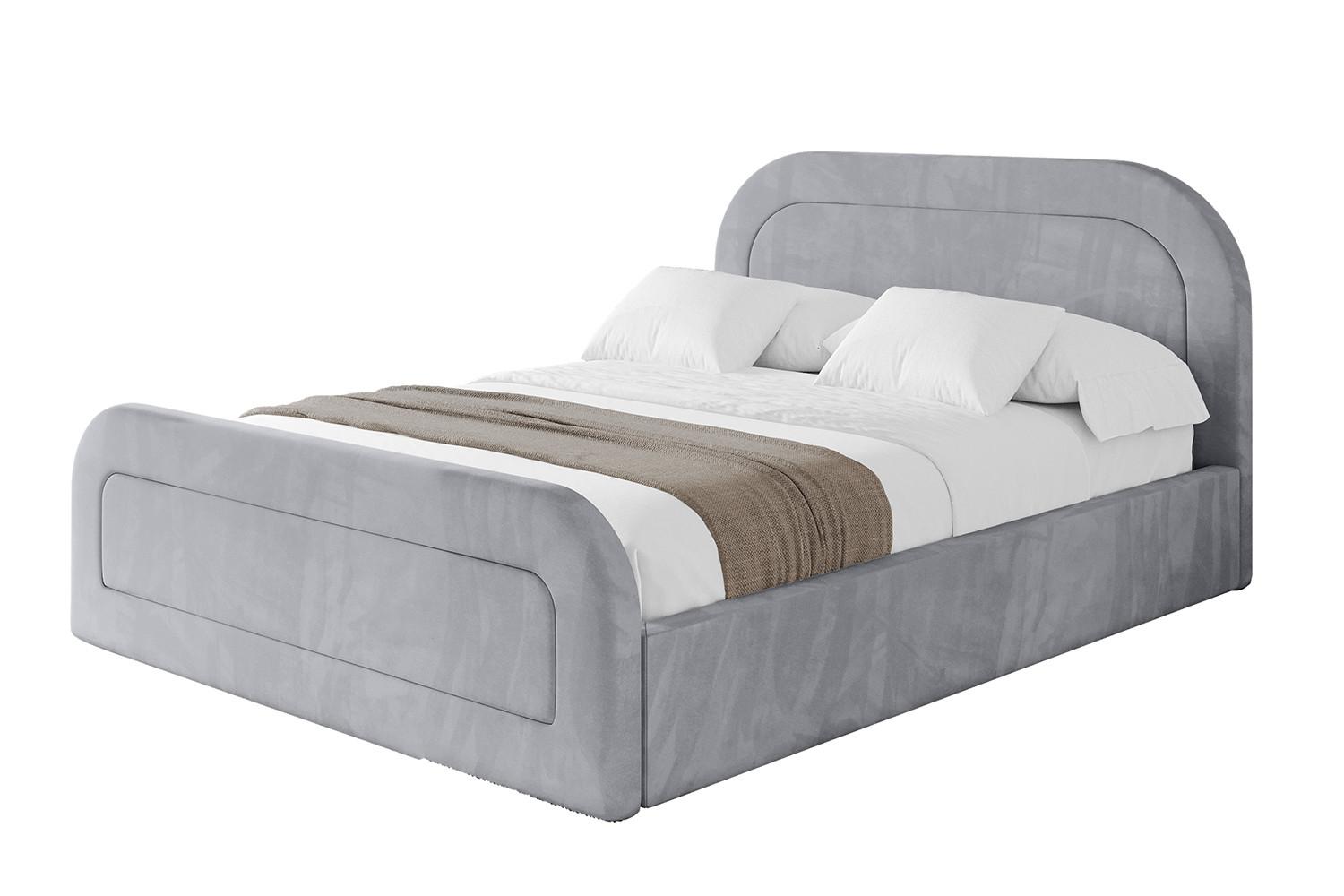 POLSTERBETT mit Bettkasten, Fußteil und Lattenrost, Boxbett ohne Matratze - LERAY-Z 120x200 Hellgrau - Hellgrau, Holzwerkstoff/Textil (120/200cm) - ALTDECOR