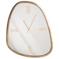 WANDUHR Dunkelbraun Castalla - Silberfarben/Schwarz, Glas (45/53/4cm) - Beliani
