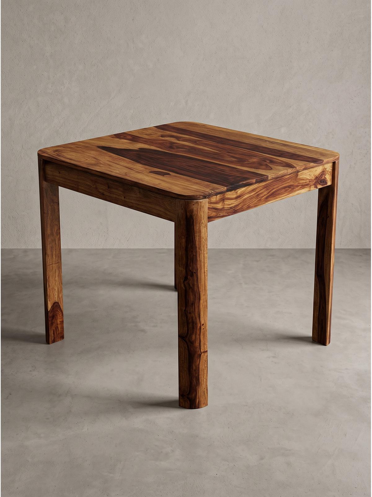 ESSTISCH CHARENTE, Dunkles Massivholz, handgefertigt, 80 x 80 x 76 cm - Braun, Holz (80/80/76cm) - KADIMA DESIGN