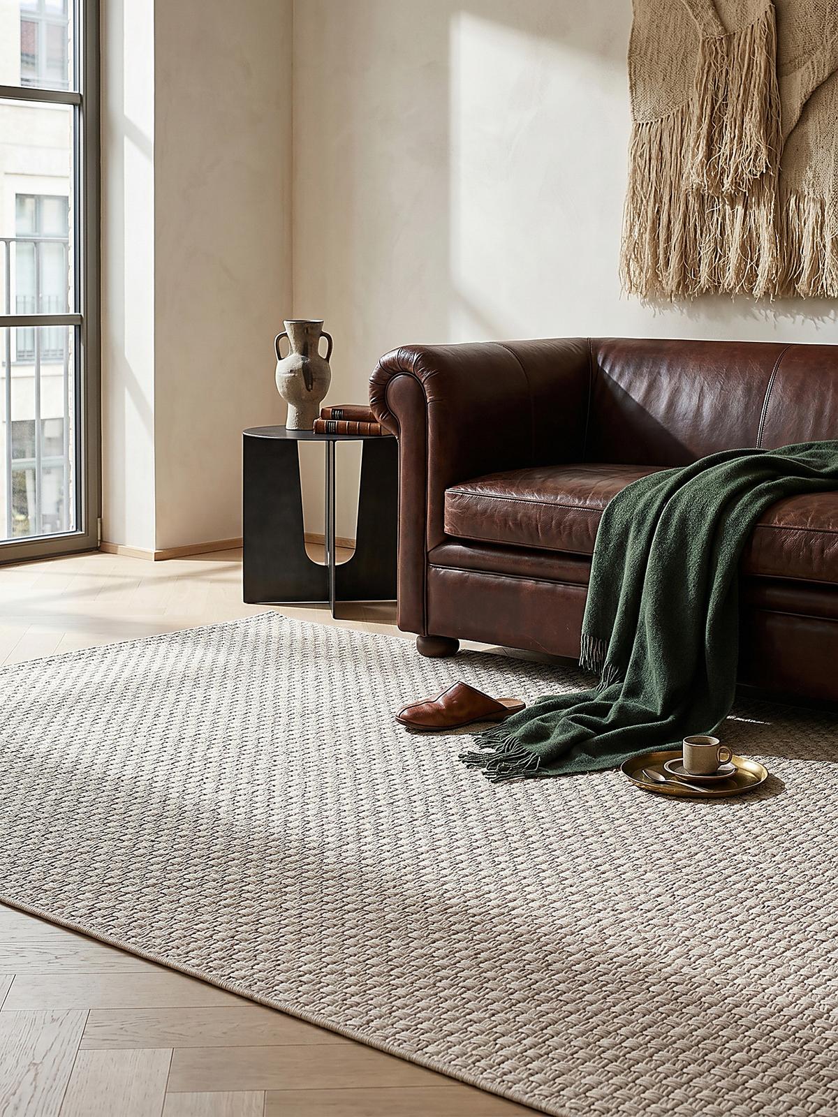 FLACHWEBTEPPICH Uni BROYE Polypropylen Beige 140 x 200 cm - Beige, Textil (140/200cm) - KADIMA DESIGN