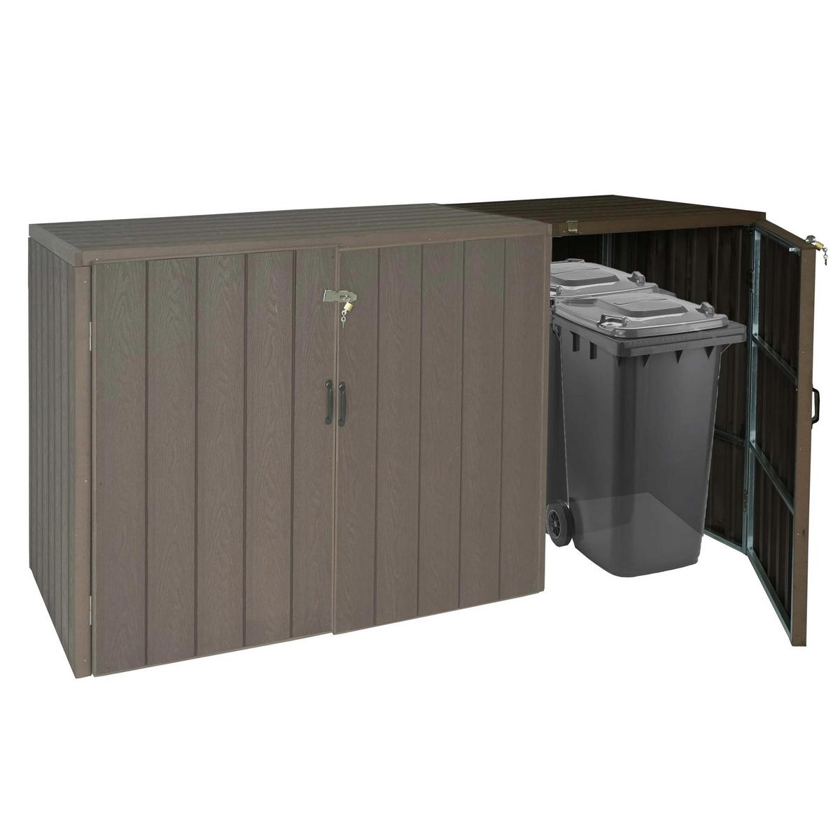 MÜLLTONNENBOX ERWEITERUNG Braun - Braun, Metall (79/117/105cm) - MCW