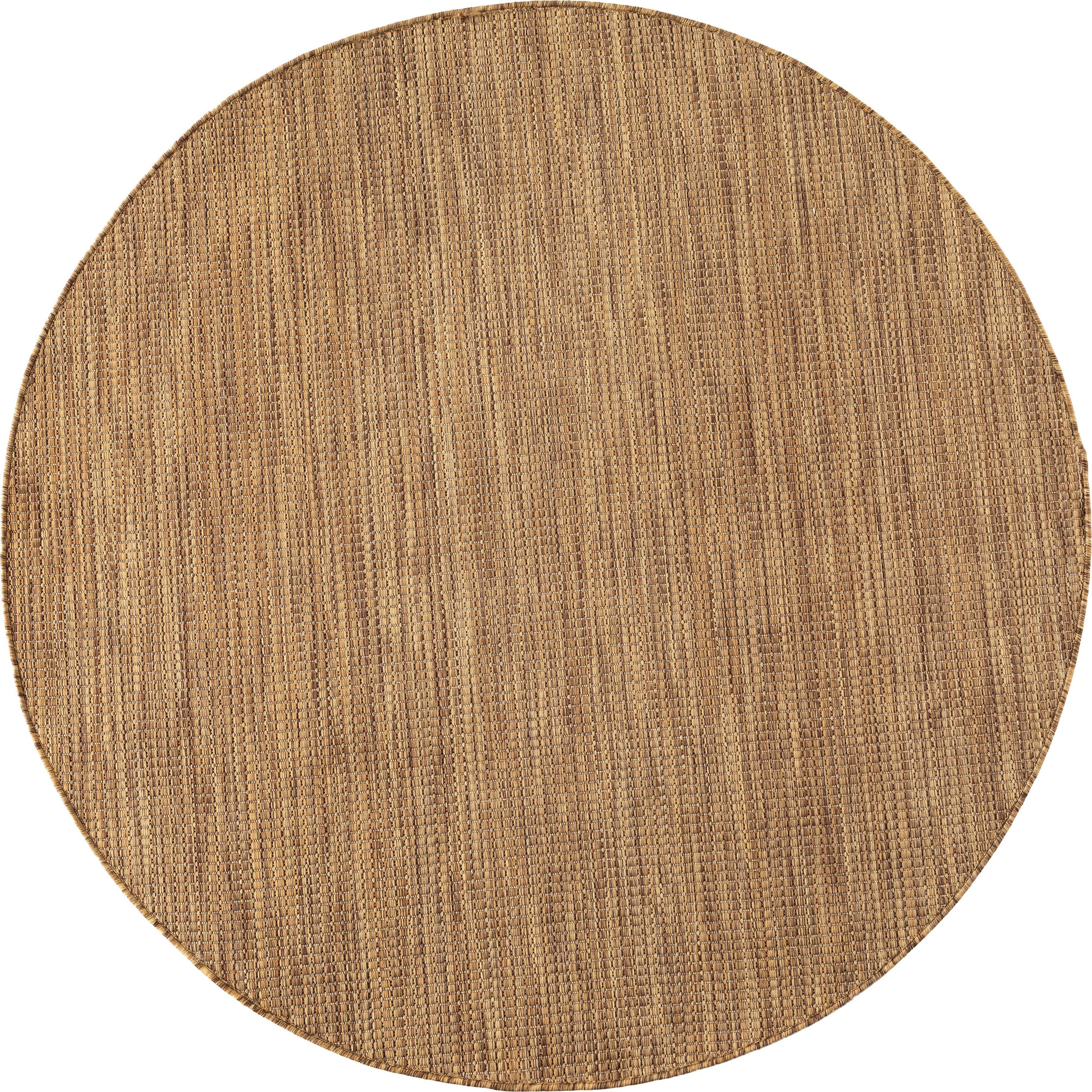 TEPPICH Flachgewebe, Outdoor, Fußbodenheizung-geeignet, VIGOLENO in Ockerbraun, Ø 200 cm - Braun, Textil (200/200cm) - KADIMA DESIGN