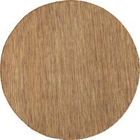 TEPPICH Flachgewebe, Outdoor, Fußbodenheizung-geeignet, VIGOLENO in Ockerbraun, Ø 120 cm - Braun, Textil (120/120cm) - KADIMA DESIGN