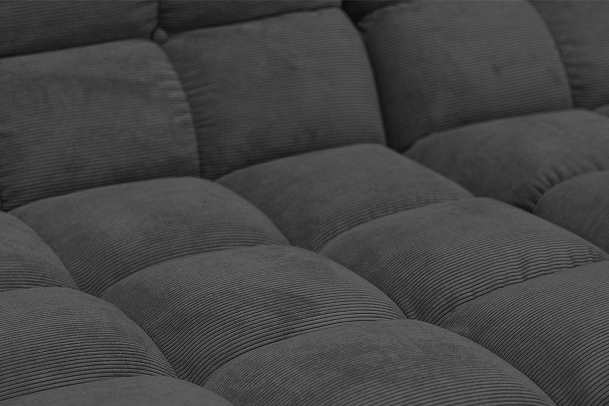 SITZGRUPPE VIVIEN 3ER SET Anthrazit Cord (1er-Set) - Anthrazit, Kunststoff/Textil (359/85/510cm) - KAWOLA