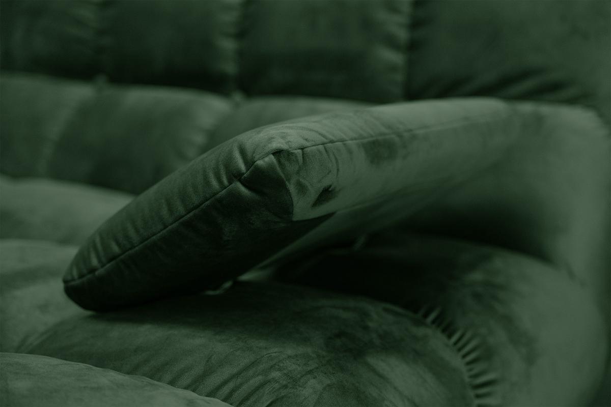 BIG SOFA VIVIEN Smaragdgrün Velvet - Smaragdgrün/Schwarz, Kunststoff/Textil (296/85/178cm) - KAWOLA