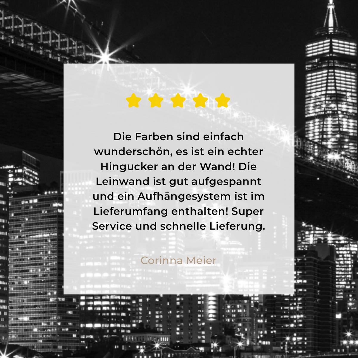 LEINWANDBILD New York - Brooklyn - Brücke Wandbild 40x30 cm - Schwarz, Textil (40/30cm) - MuchoWow
