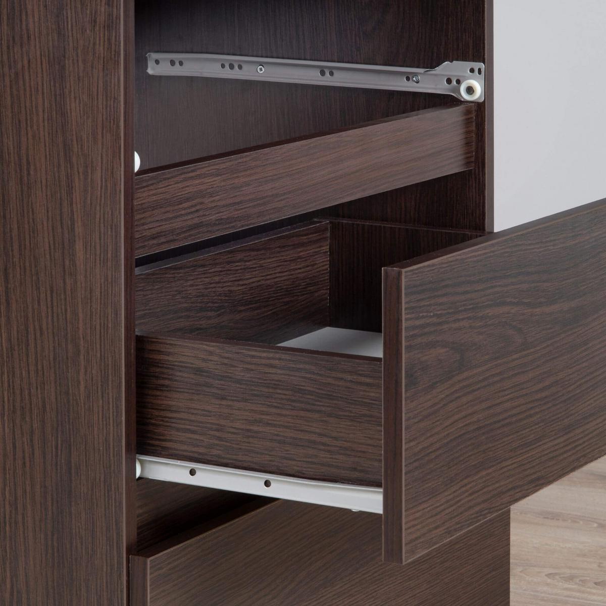 SCHREIBTISCH Dunkelbraun 77/155/85 - Dunkelbraun, Holzwerkstoff (80/40/77cm) - RAUMHIRSCH FURNITURE