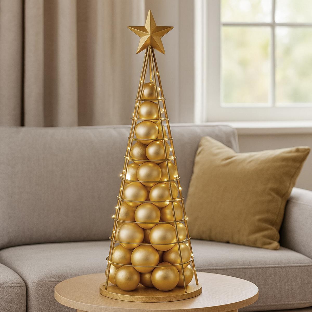 DEKO-BAUM Gold - Goldfarben, Metall (25/90cm) - MCW